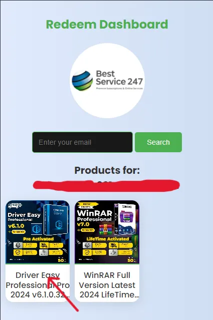Select a product card